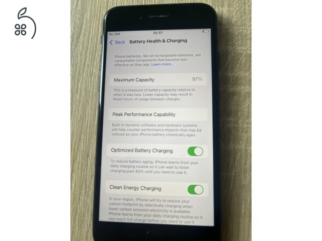 IPHONE SE3 2022 64GB TÖKÉLETES ÁLLAPOT , NAGYON JÓ AKKU,GARANCIA, ÜZLETBŐL