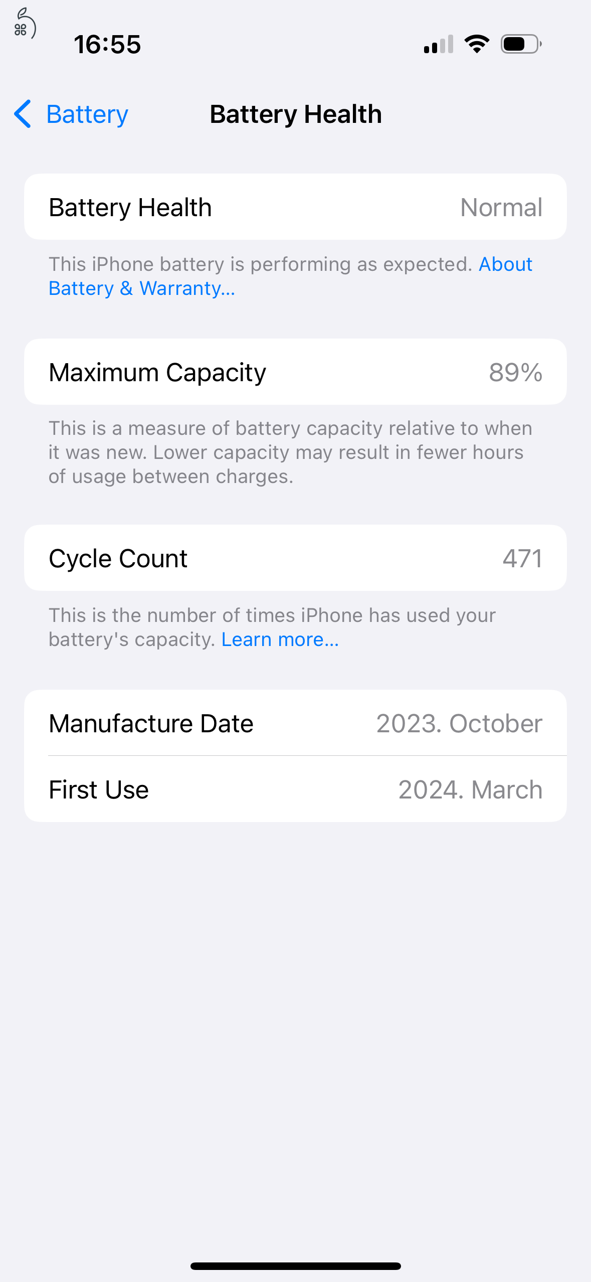 iPhone 15 256 GB(kék)