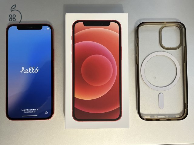 Eladó iPhone 12 mini RED piros 64GB 80%-os akksival