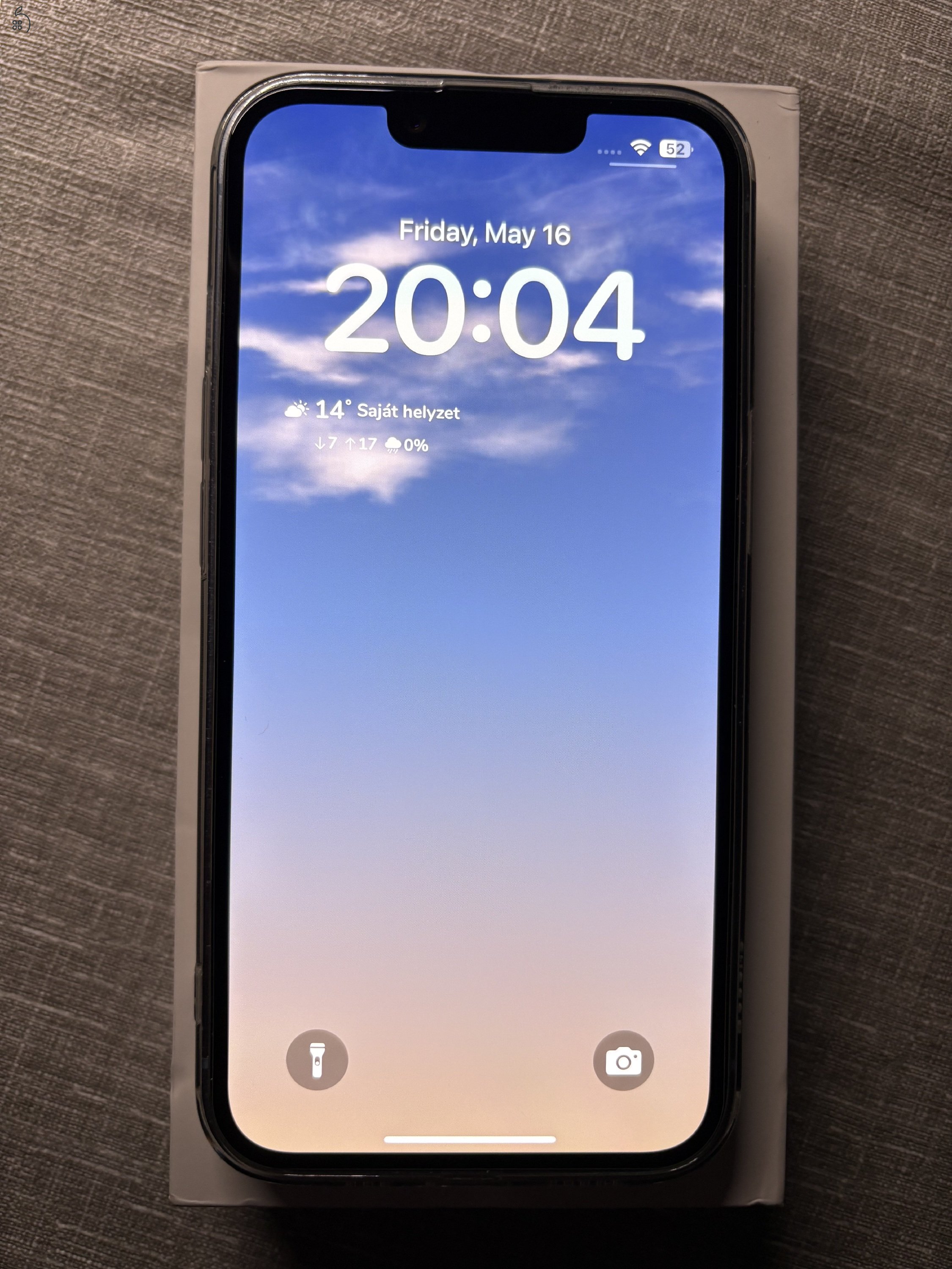 Iphone 14 128GB kék Apple garanciával, 100% akku, újszerű, tökéletes állapot, tokkal és új fóliával