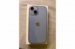 Iphone 14 128GB kék Apple garanciával, 100% akku, újszerű, tökéletes állapot, tokkal és új fóliával