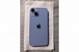 Iphone 14 128GB kék Apple garanciával, 100% akku, újszerű, tökéletes állapot, tokkal és új fóliával