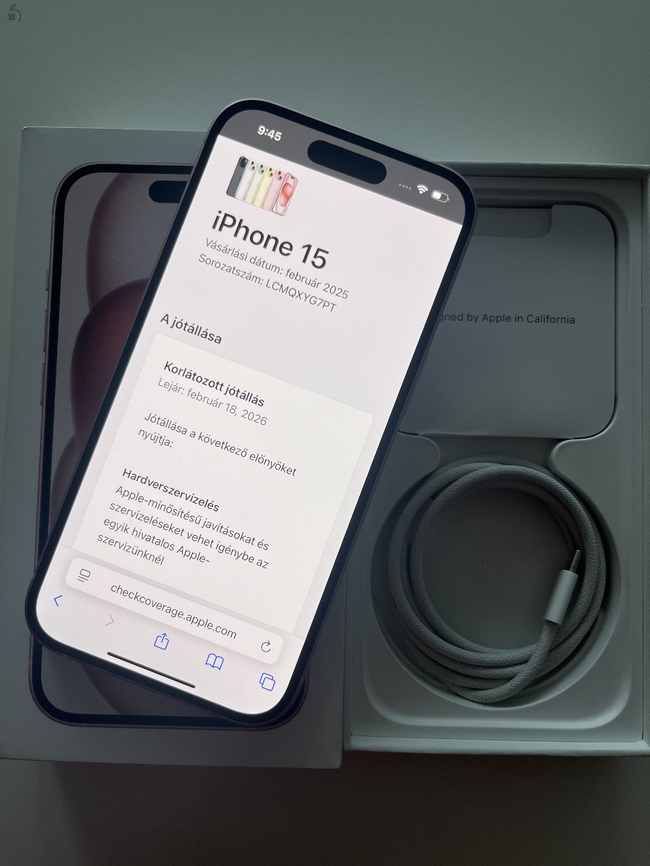 iPhone 15 128GB Apple garancia! Akku 100%! Független! 