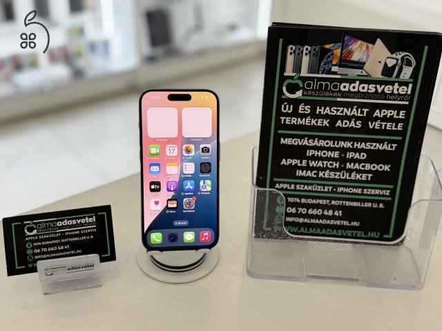 iPhone 15 Pro 256GB Független Megkímélt/1-3 hónap gar./Akku 89%/p4259