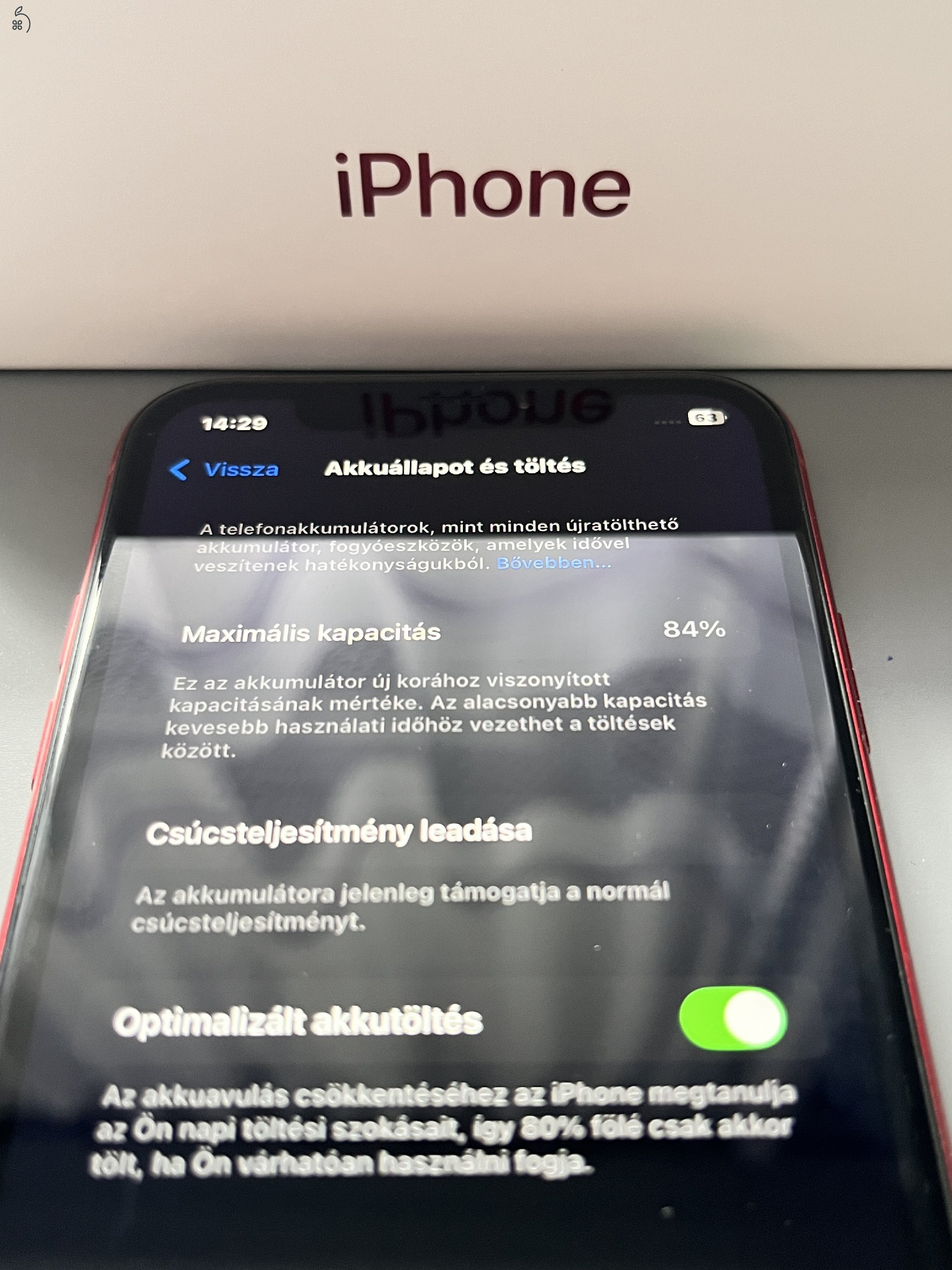 iPhone XR Product Red 128GB Független POSTÁZOM IS!