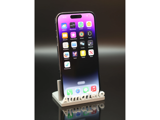 Apple iPhone 14 Pro 128 GB Deep Purple 100% akku - 12 HÓ GARANCIA