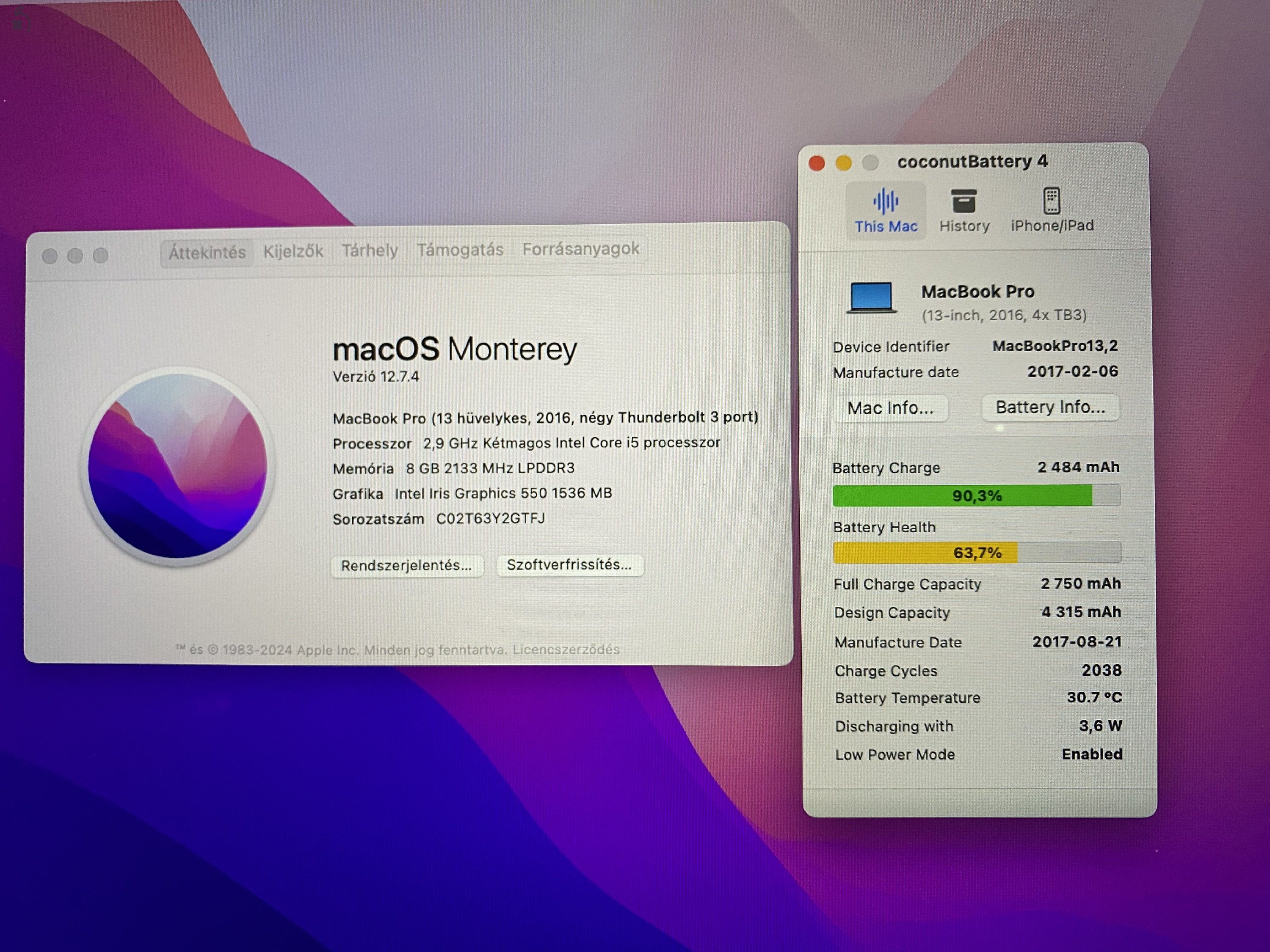Apple MacBook Pro 2016 HIBÁS!