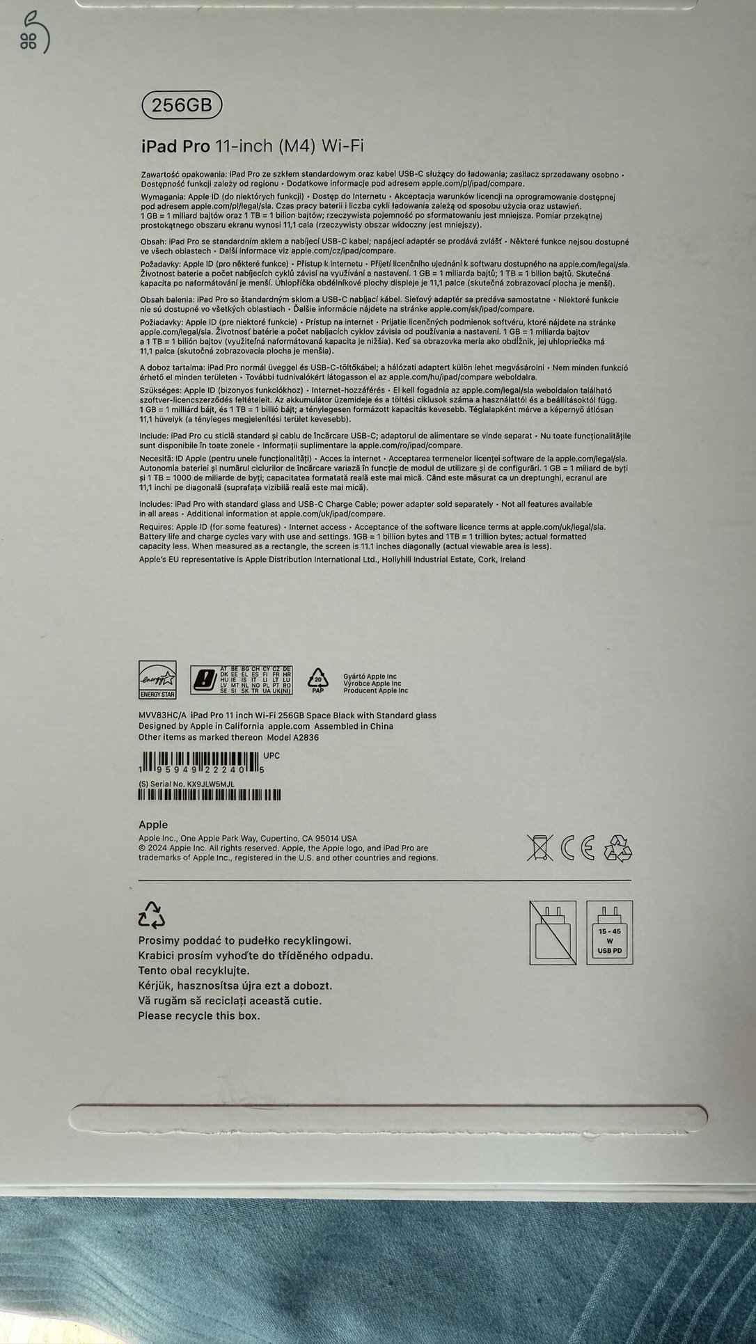IPad Pro 256gb asztroszürke 2027.05.31-ig garanciális! + Eredeti Magic Keyboard tok+ Smart Folio!