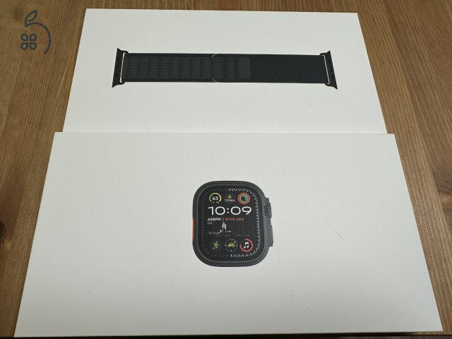 Apple Watch Ultra 2 GPS + Cellular Fekete Titán Tokkal és Sötétzöld szíjjal 2027.09.20.-ig garis