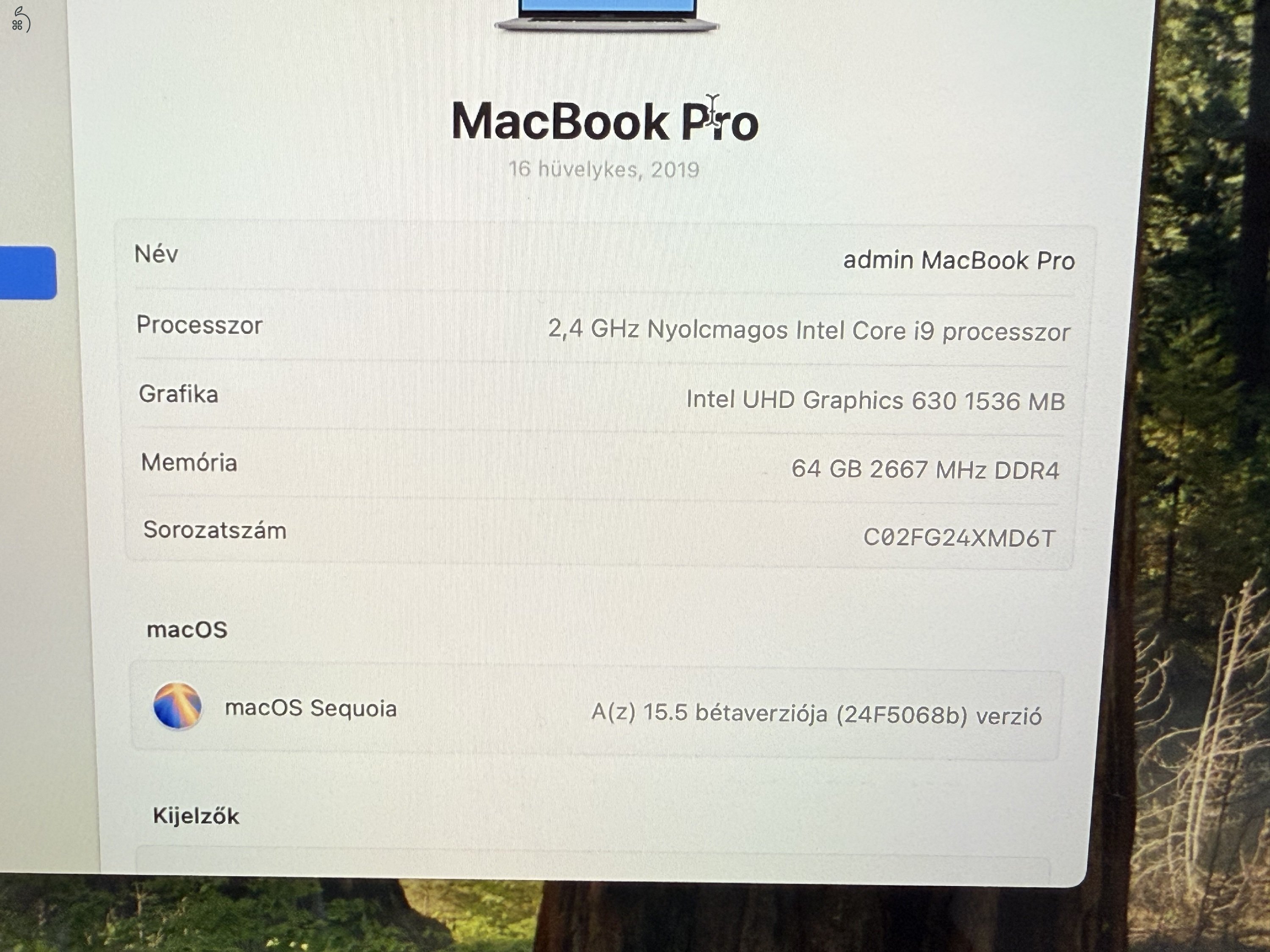 MacBook Pro 2019 16