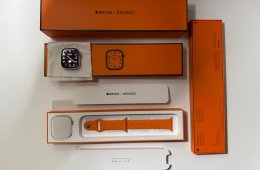 tanúsított Apple Watch Series 10 rozsdamentes acél 46 mm, Hermes Navy Torsade Band.,
