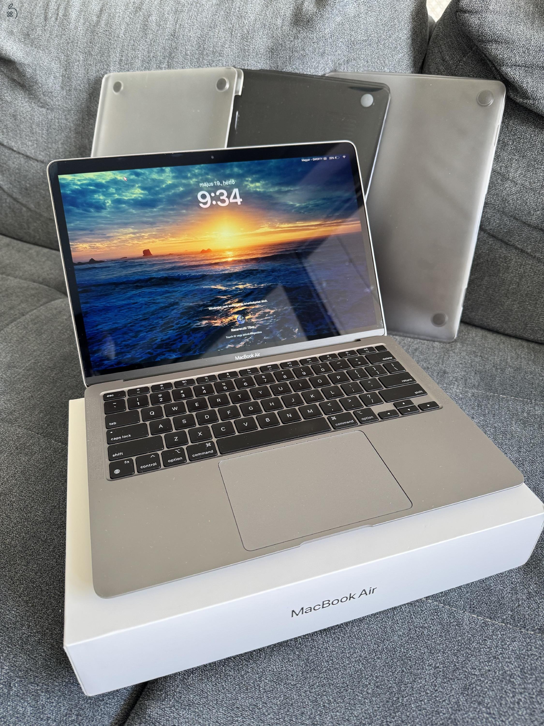 Eladó vagy csere! Macbook Air, M1, 13 colos, 16 Gb ram 512 SSD, US billentyűzetkiosztás