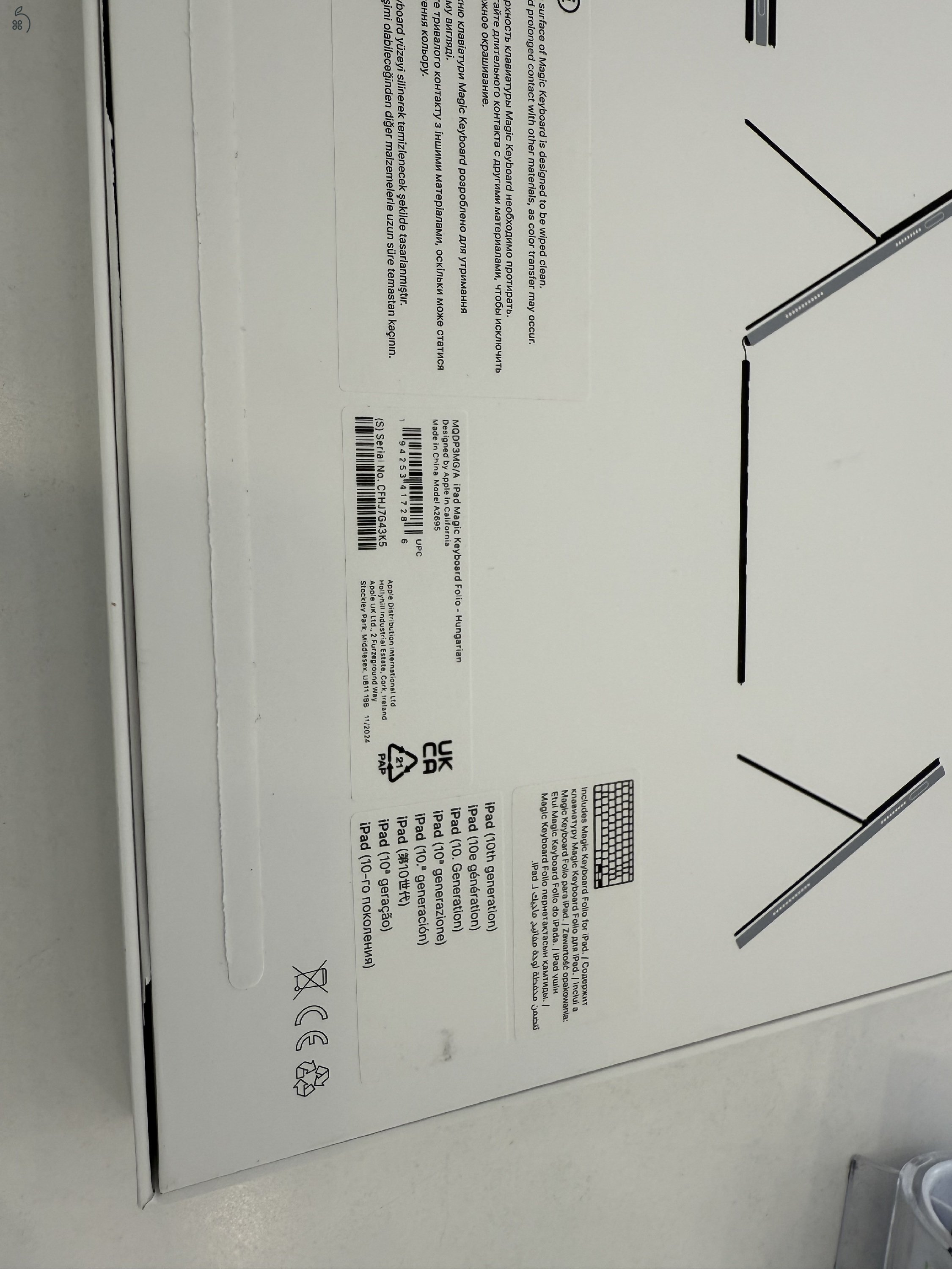 iPad 10/11(A16/Gyári Apple Bill./2026.05.09.Apple Gar./A2695 Modell