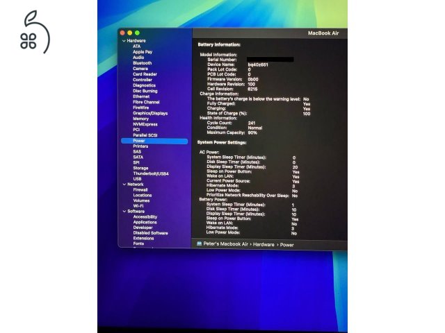 Macbook Air M2, 16gb 1tb tárhely, makulátlan