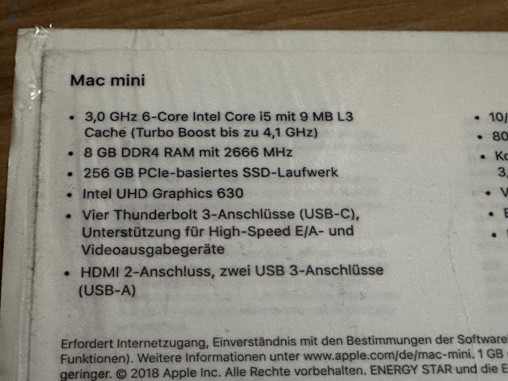 Mac mini 2018 late i5