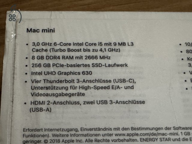 Mac mini 2018 late i5