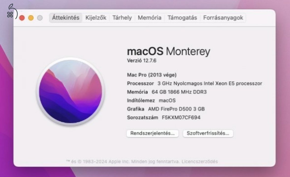 Apple Mac Pro 64GB RAM, 1TB SSD