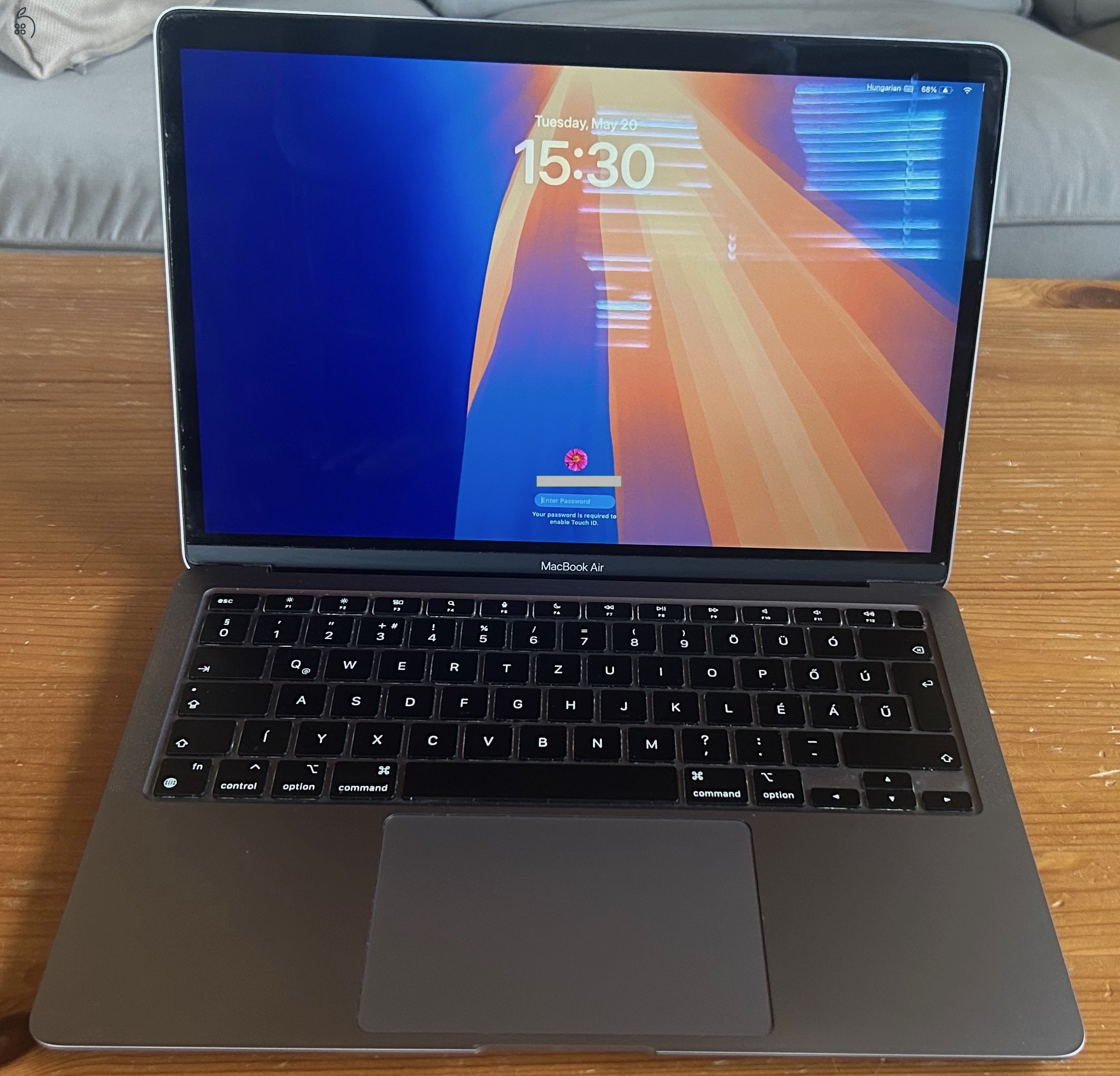 M1 Macbook Air 2020 asztroszürke 256 GB