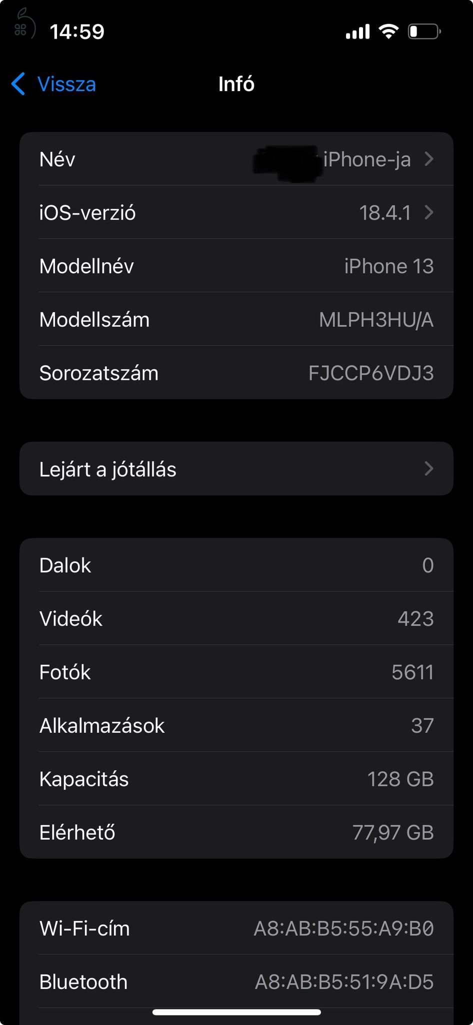 128 GB Iphone 13 