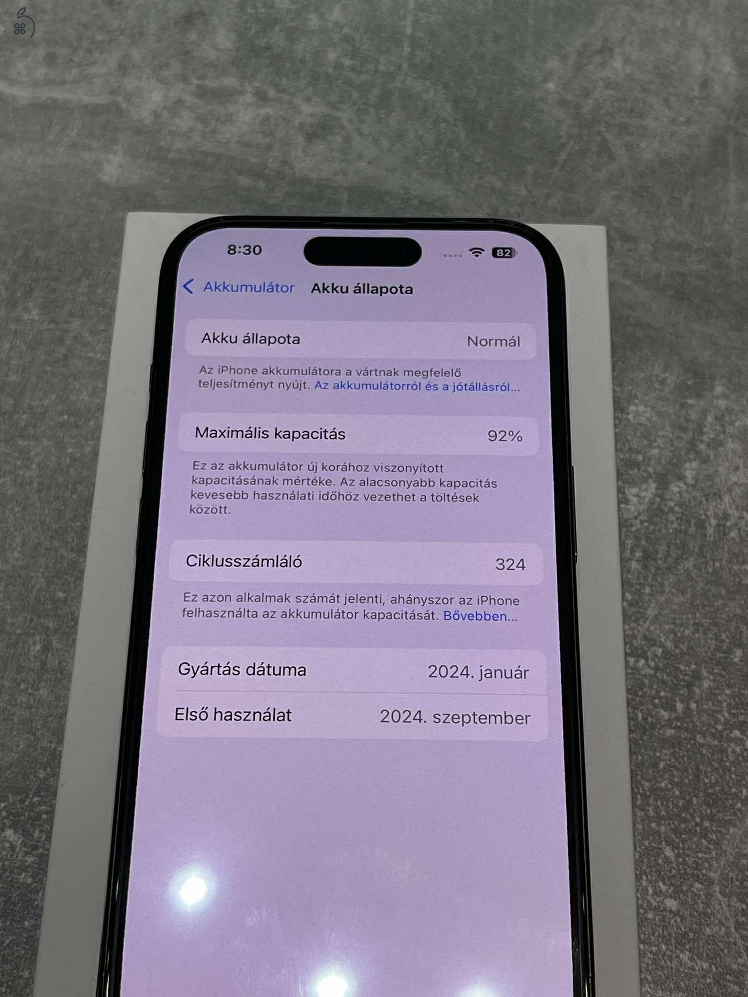 Eladó iPhone 15 Pro – 128 GB – Tökéletes állapotban