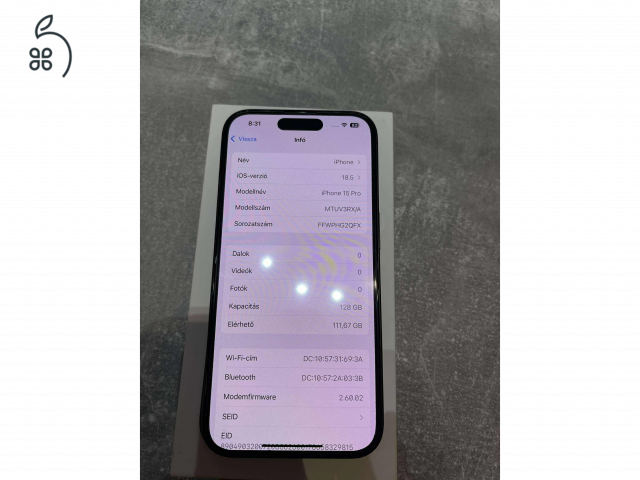 Eladó iPhone 15 Pro – 128 GB – Tökéletes állapotban