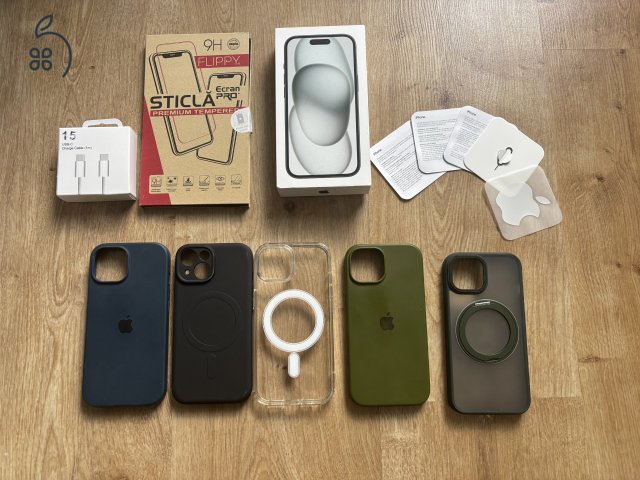 iPhone 15 Black 128GB, 2027-ig garanciás!