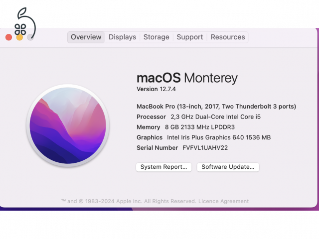 Apple Macbook Pro 13” 2017 128 GB Angol Billentyűzet