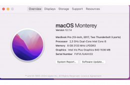 Apple Macbook Pro 13” 2017 128 GB Angol Billentyűzet
