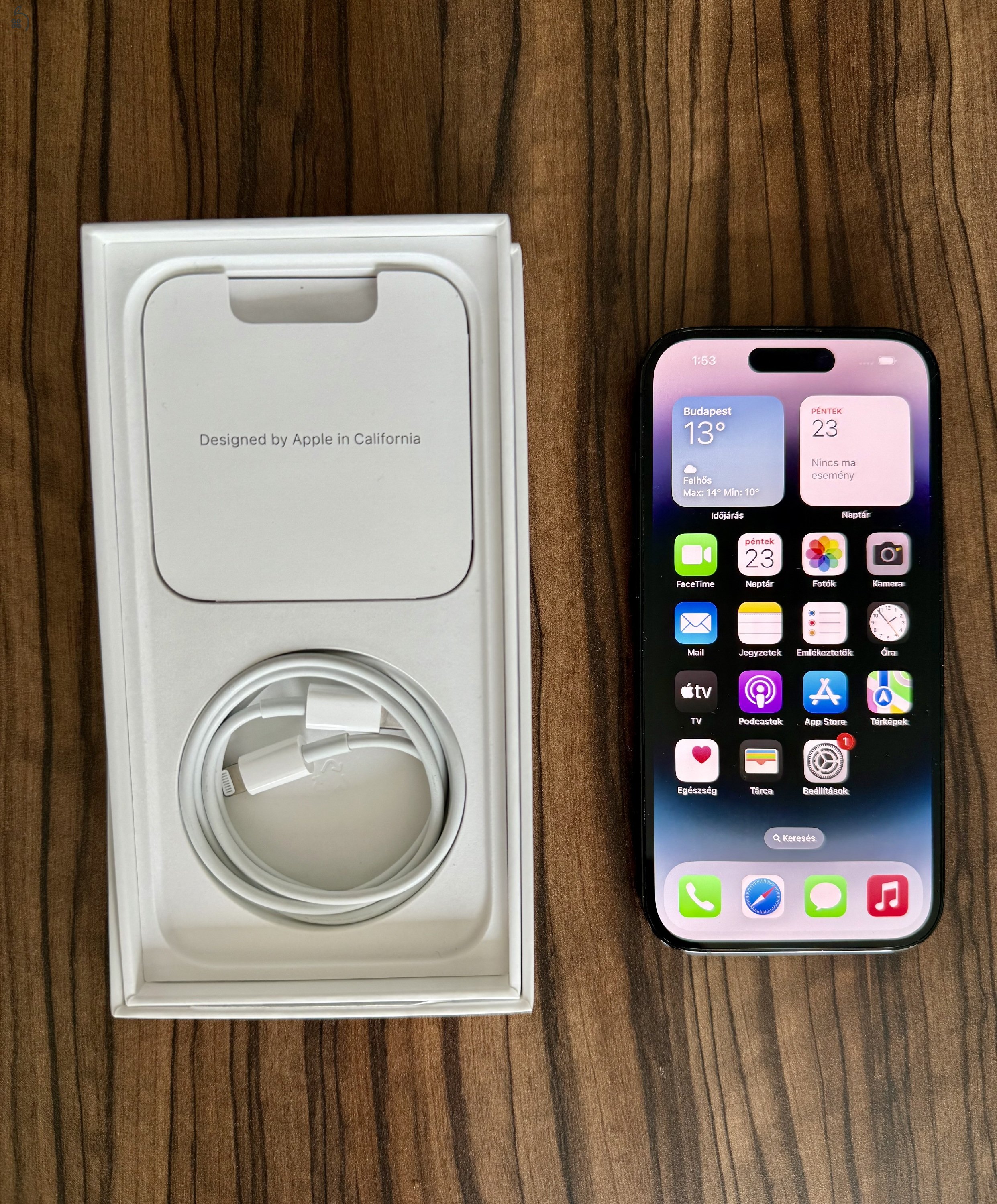 iPhone 14 Pro - Space black - hálózatfüggetlen - 128 GB 