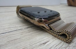 Apple Watch 5 Gold Stainless Steel - 44 mm - Használt, megkímélt