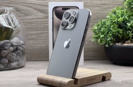 Hibátlan iPhone 15 Pro Natural Titanium 128GB 2 ÉV Garanciával Számlával Aksi 91%