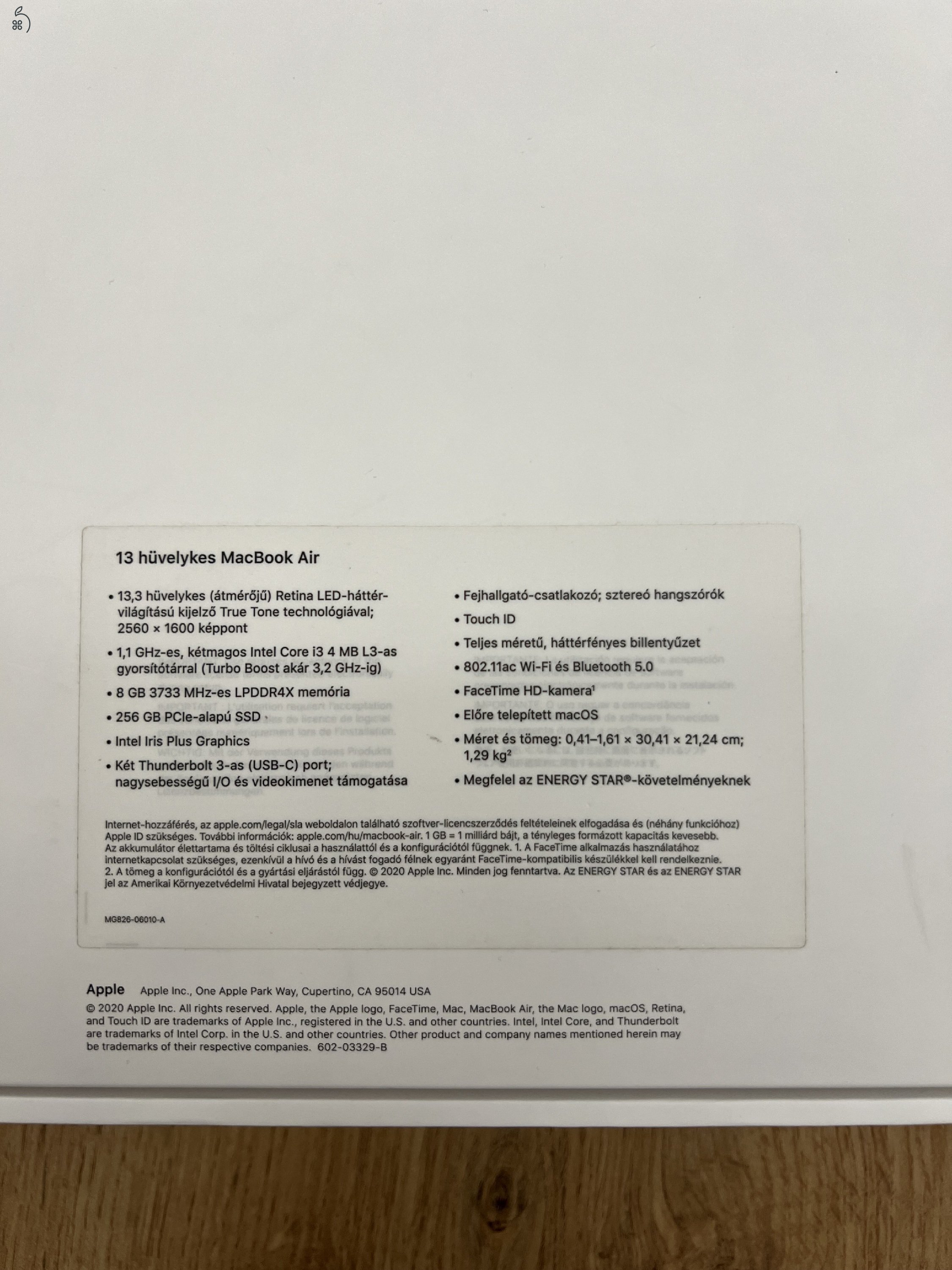 MacBook Air 2020 13” i3 256GB