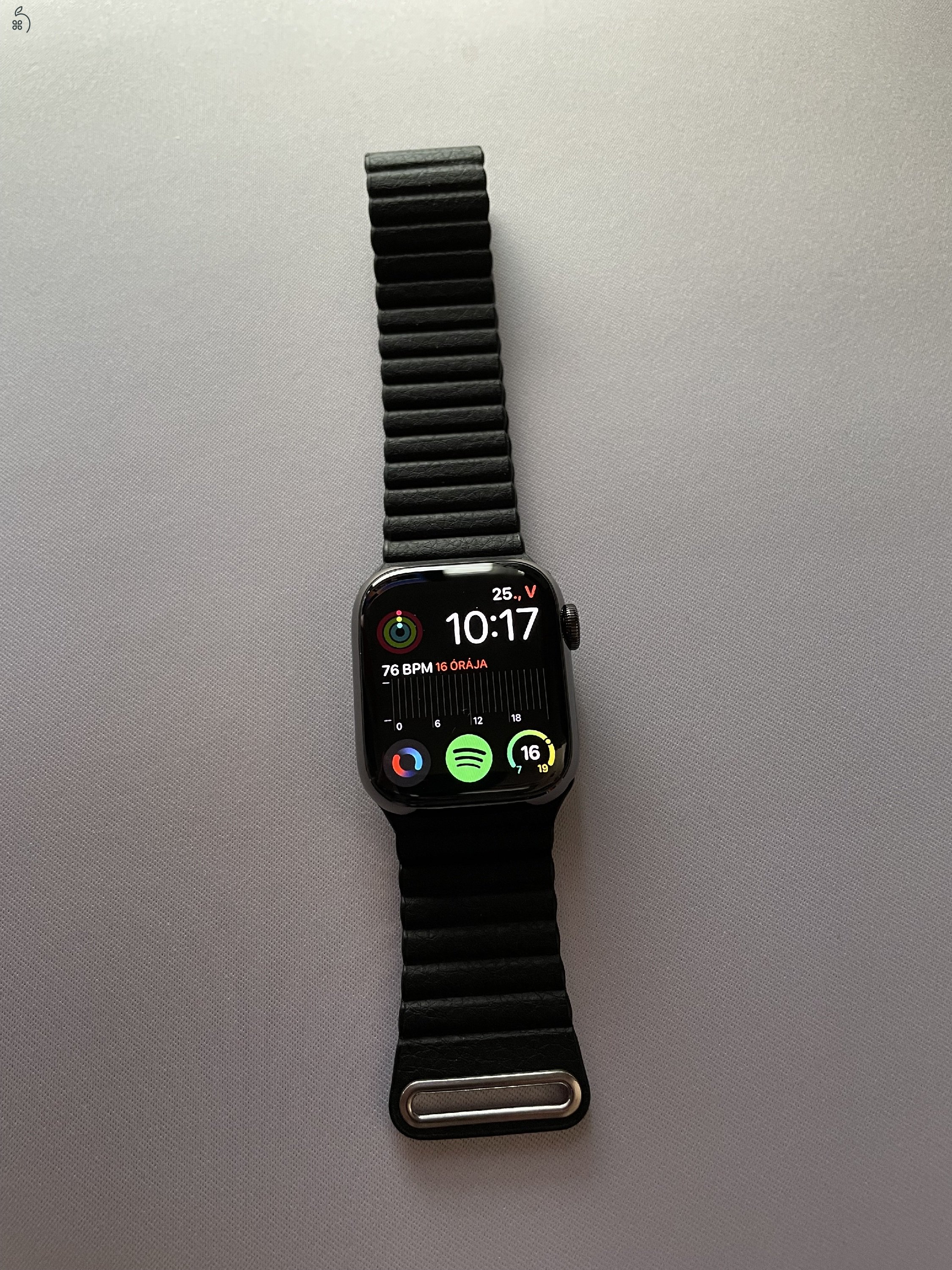 Apple Watch Series 9 41mm. Cellular- grafit rozsdamentes acél tok,éjfekete.