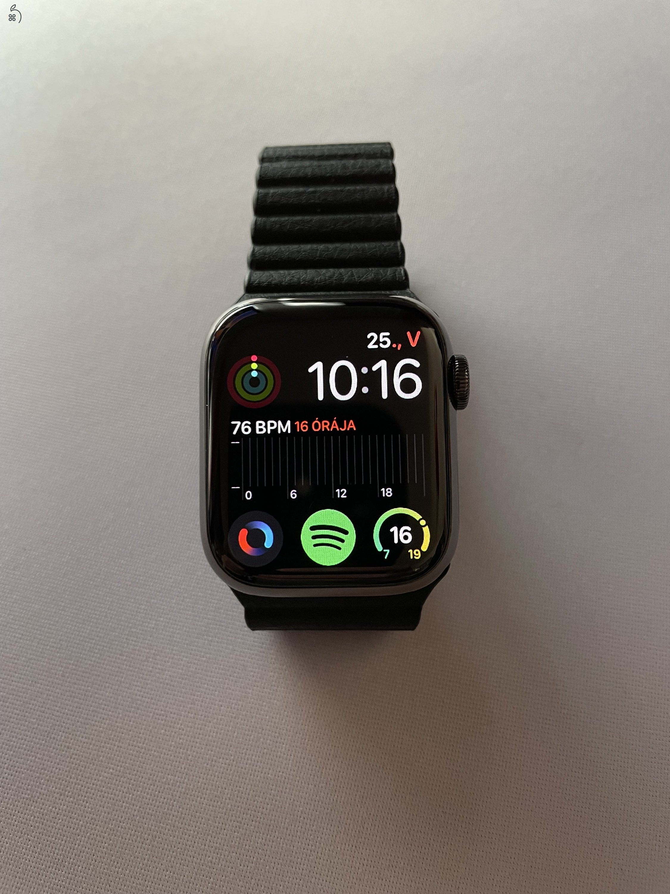 Apple Watch Series 9 41mm. Cellular- grafit rozsdamentes acél tok,éjfekete.