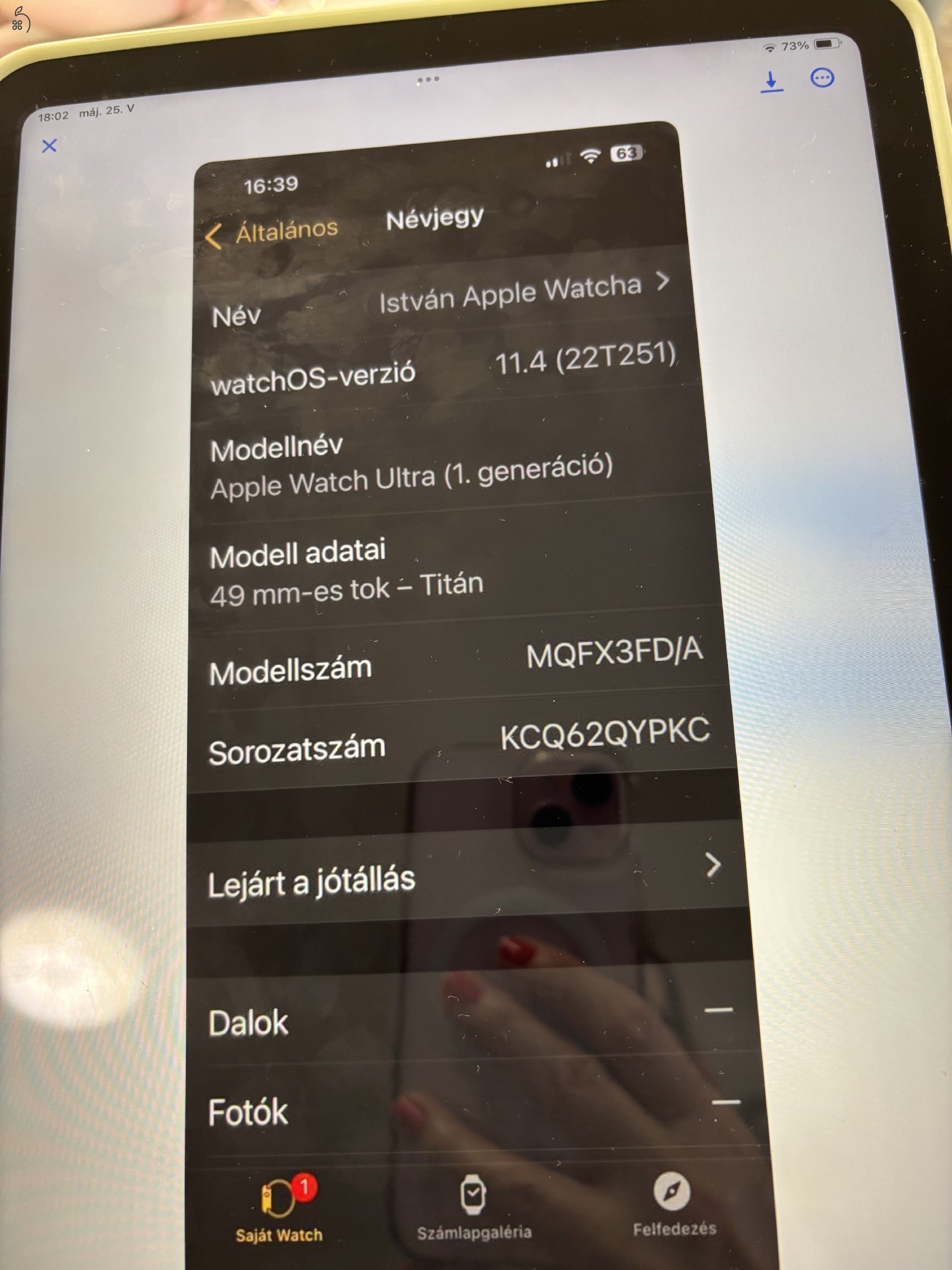 Apple Wach Ultra 1. generáció