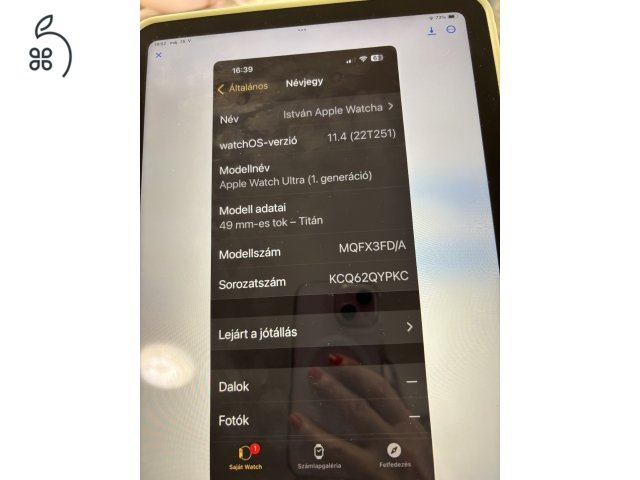 Apple Wach Ultra 1. generáció