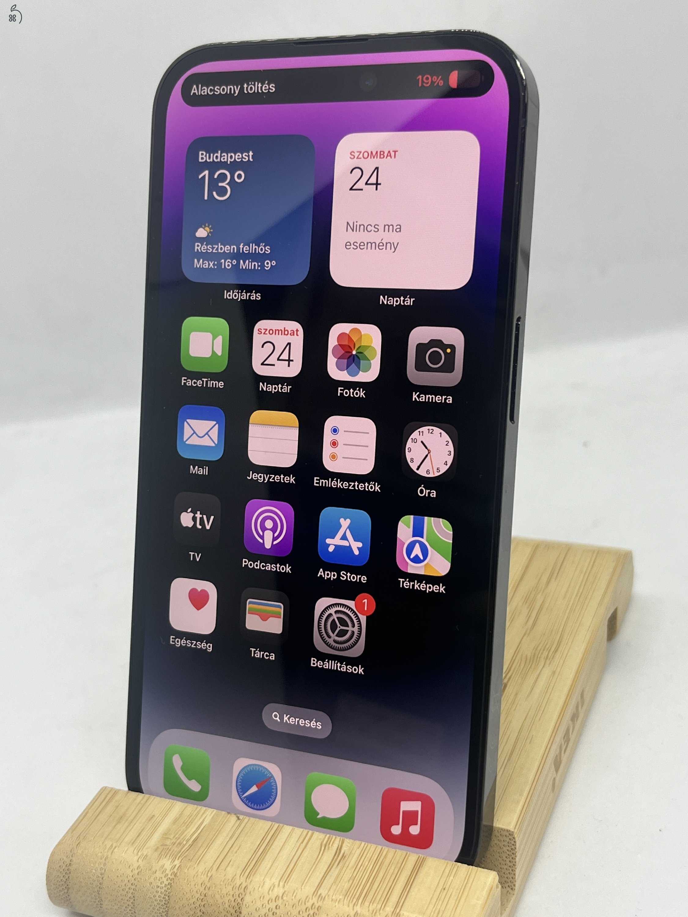 KIFOGÁSTALAN IPHONE 14 PRO 128GB, ÜZLETBŐl, GARANCIÁVAL