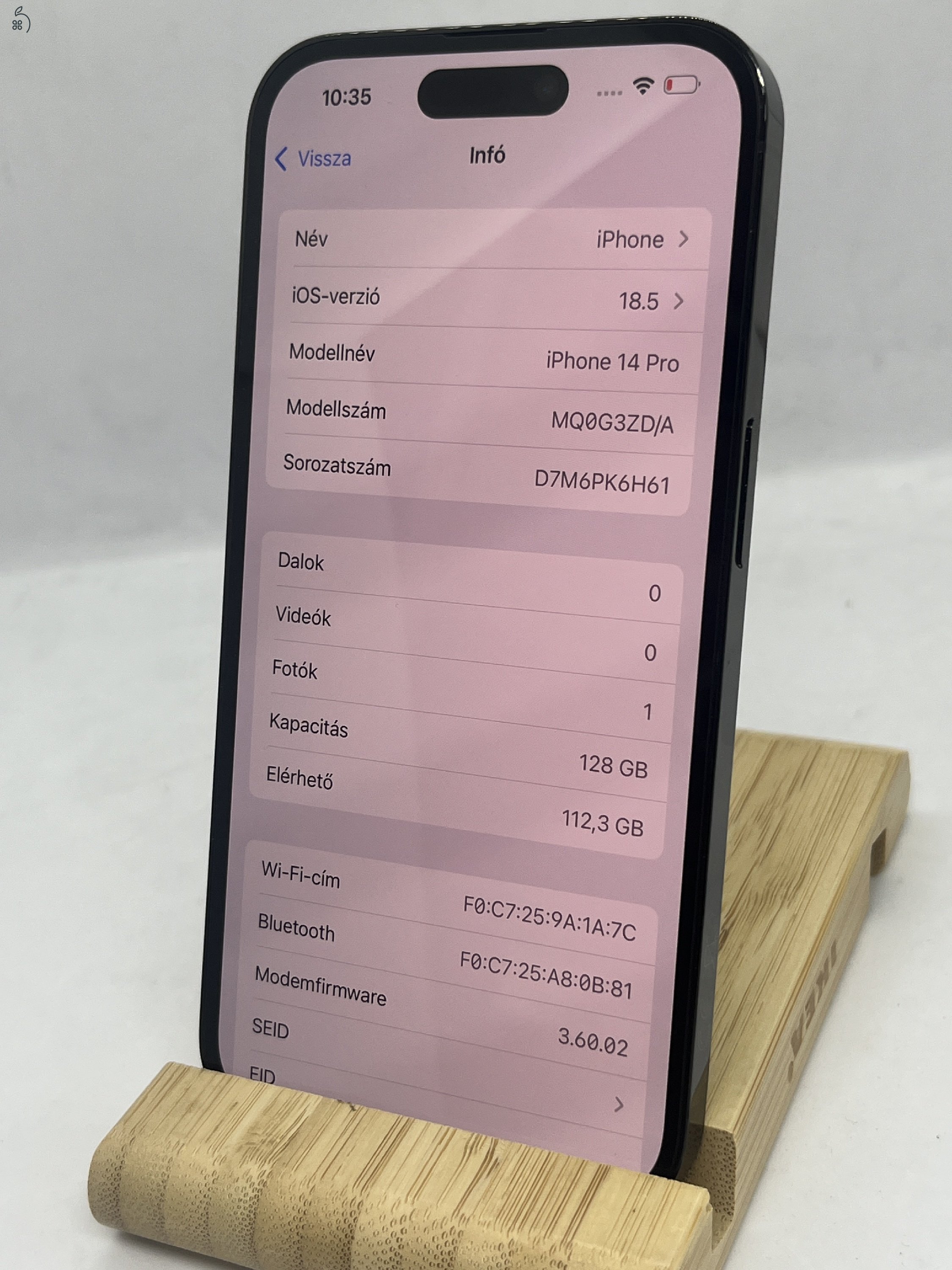 KIFOGÁSTALAN IPHONE 14 PRO 128GB, ÜZLETBŐl, GARANCIÁVAL