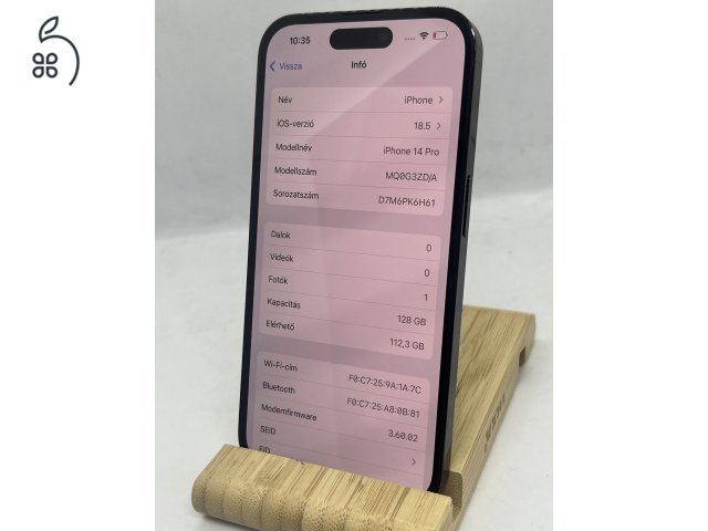 KIFOGÁSTALAN IPHONE 14 PRO 128GB, ÜZLETBŐl, GARANCIÁVAL