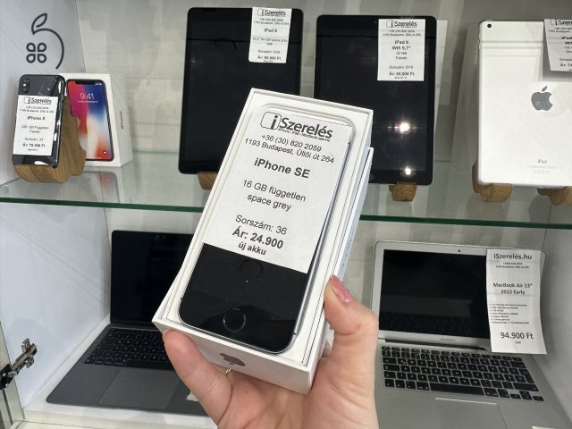 iPhone SE 16GB független space grey új akkuval (36) iszerelés.hu