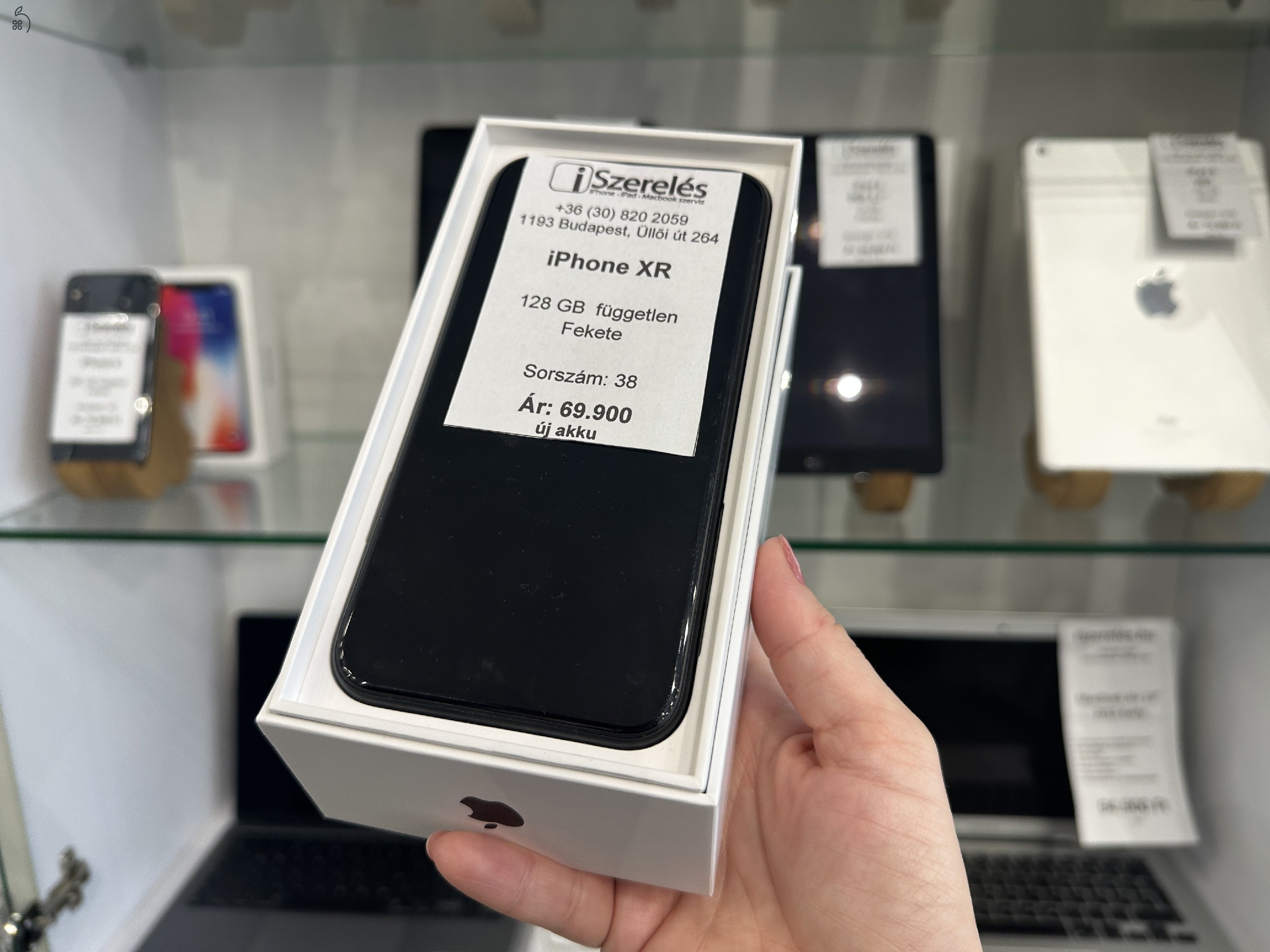 iPhone XR 128GB független fekete új akkuval (38) iszerelés.hu