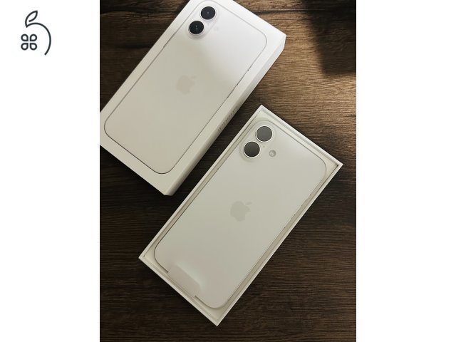 Vadonatúj iPhone 16 PLUS 128GB fehér KÁRTYAFÜGGETLEN! 