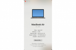 Patika állapotú M1 (8 core CPU) MacBook Air - USA modell
