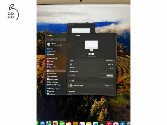 Újszerű Apple M1 iMac 24” USA Modell