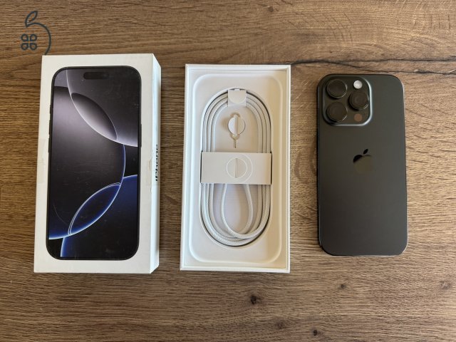 ÚJ - iPhone 16 Pro 128 GB Black Titán - - Apple Garancia - 0 perces, 0 ciklus