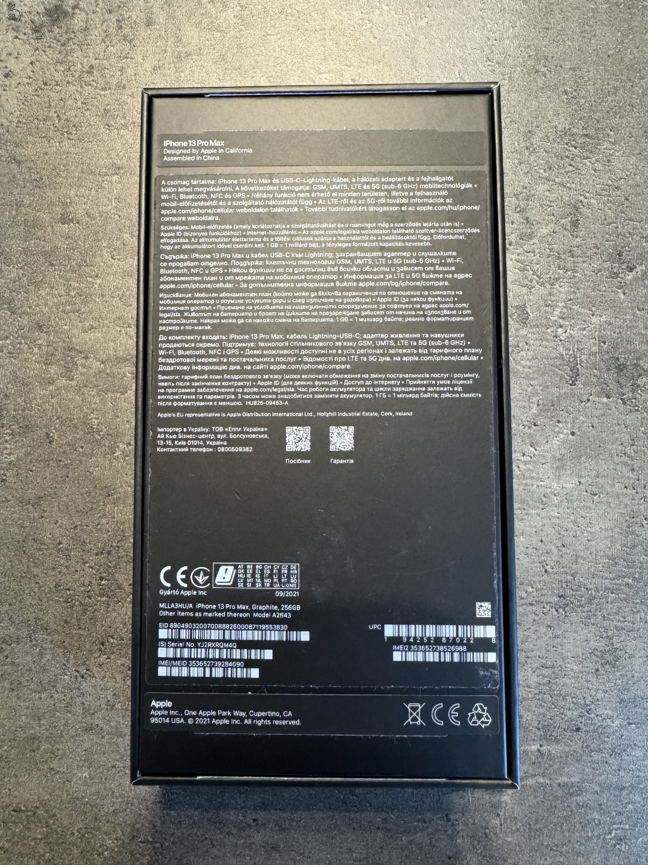 iPhone 13 Pro Max 256GB Kártyafüggetlen