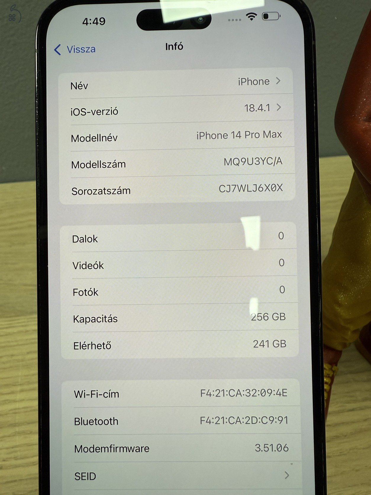 iPhone 14 Pro Max  256gb Fekete