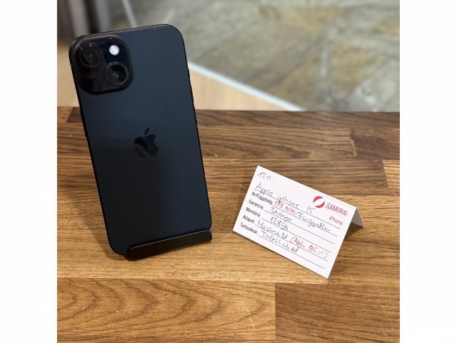 Apple iPhone 15 - 128 GB - Fekete - Akku 95% (150.)