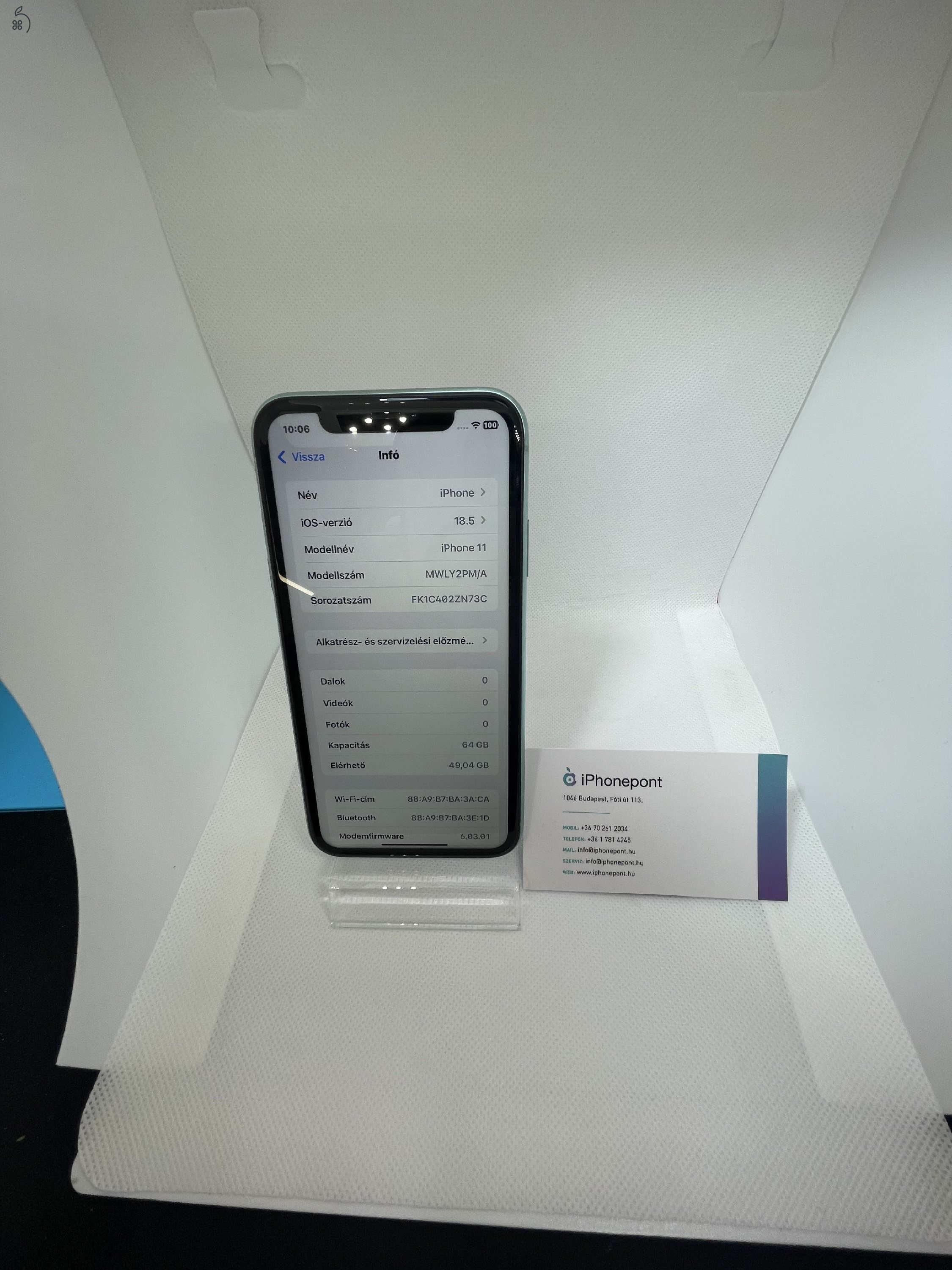 Eladó iPhone 11 (64GB) – Különleges Almazöld Színben!
