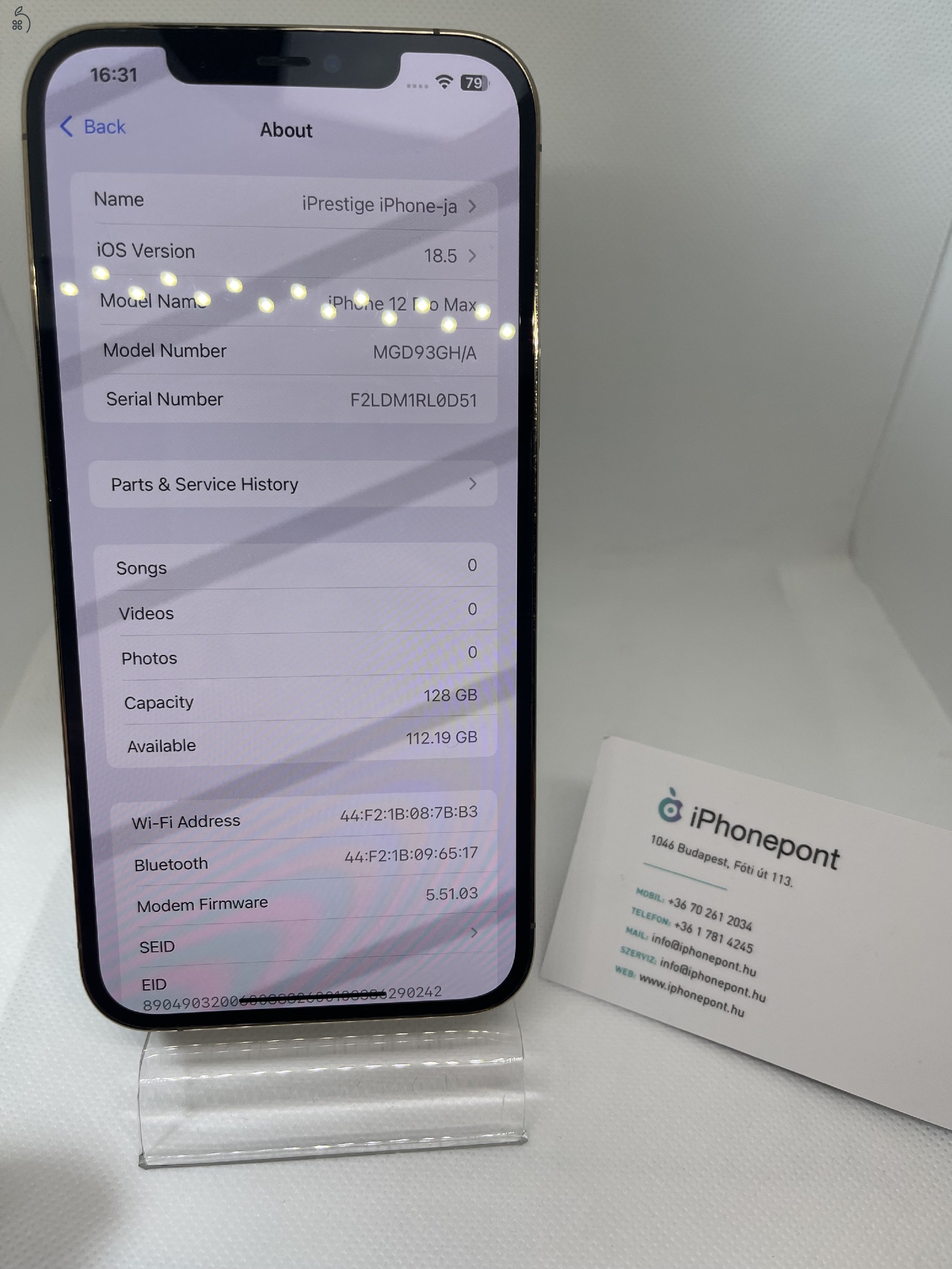 ???? iPhone 12 Pro Max 128GB – Arany Színben, 